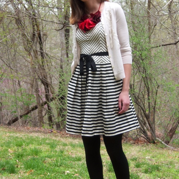 Anthropologie | Dresses | Corey Lynn Calter Striped Corset Back Casual Dress  | Poshmark
